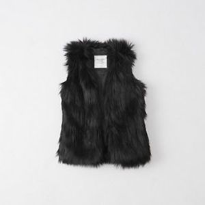 Black Fur Vest